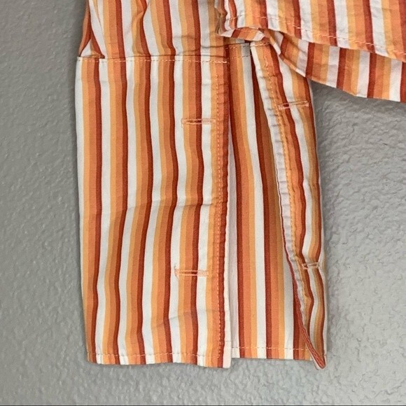 Tommy Hilfiger vertical striped button down collared top women’s size medium 10 - Picture 4 of 5